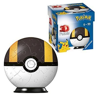 Ravensburger 3D Puzzle 11266 Puzzle-Ball Pokémon Hyperball 54 Teile Spielzeug