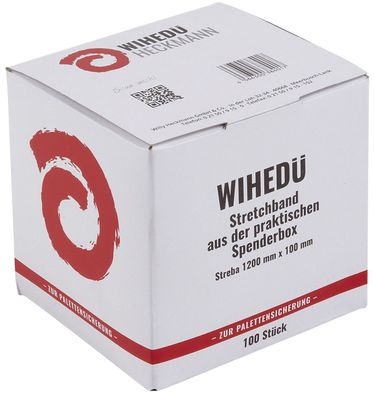 Wihedü 380.401 Stretchband in Box - 10 x 120 cm, Folie transprent, 100 Stück