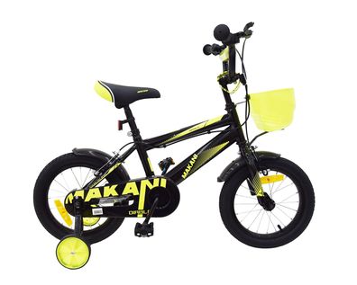 Makani Kinderfahrrad Diablo 16 Zoll Stützräder Klingel Frontkorb Metallrahmen