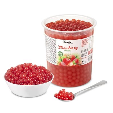 Original Popping Boba Fruchtperlen Bubble Tea Erdbeere Vegan Glutenfrei 1 kg