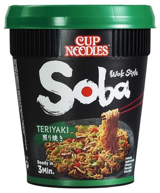 Nissin Cup Noodles Soba Cup Teriyaki Wok Style Instant Nudeln 8er Pack 8 x 90g