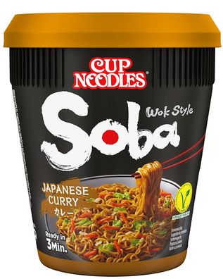 Nissin Cup Noodles Soba Cup Japanese Curry Wok Style Nudeln 8er Pack 8 x 90 g