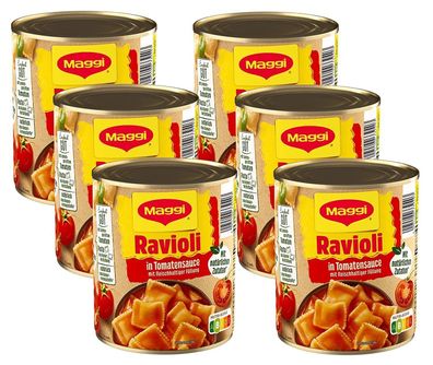 MAGGI Ravioli in Tomatensauce Teigtaschen Nudeln mit Fleisch 6er Pack 6 x 800 g