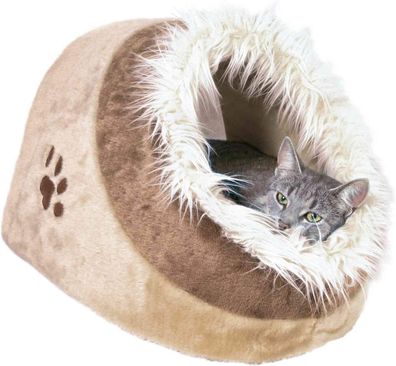 Trixie 36282 Minou Kuschelhöhle Katzenhöhle 41 x 30 x 50 cm beige/braun Haustier