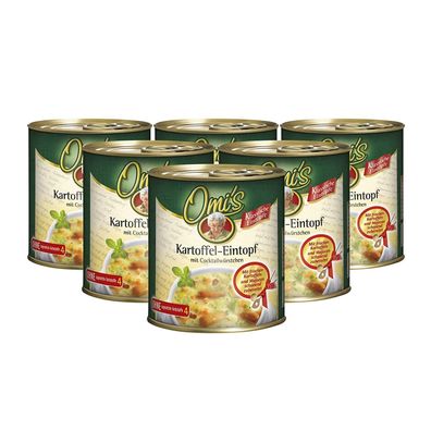 Buss Fertiggericht Omi’s Kartoffelsuppe Kartoffeltopf Suppentopf 6er Pack 6x800g