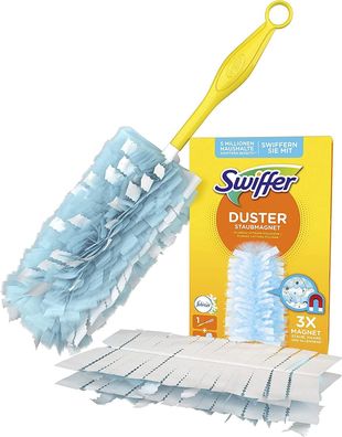 Swiffer Staubmagnet Starterset 1 Griff und 3 Staubmagnet Tücher mit Febreze Duft