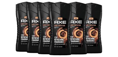 Axe Duschgel Dark Temptation 12 Stunden Frische Hautneutral 6er Pack 6 x 250 ml