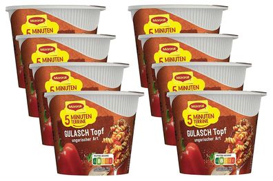 Maggi 5 Minuten Terrine Gulaschtopf Ungarisch Fertiggericht Instant 8 x 57g