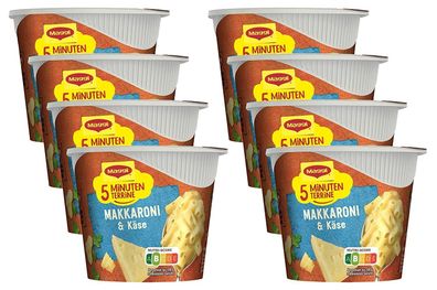 Maggi 5 Minuten Terrine Makkaroni Käsesauce Fertiggericht Instant Nudeln 8 x 63g