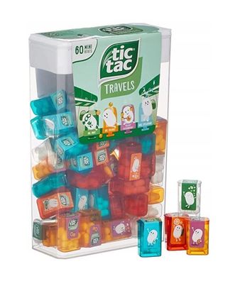 Tic tac Travels Lilliput Mini-Boxen 60 Mini-Dosen Pfefferminz Dragees Bonbons