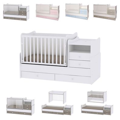 Lorelli Baby- Jugendbett Combo umbaubar 2 Kinder gleichzeitig Schaukelfunktion