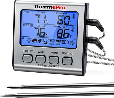 ThermoPro TP17 Digitales Grill Thermometer Bratenthermometer Fleischthermometer