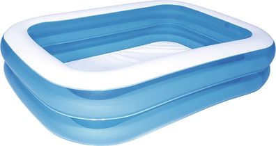 Bestway 12819 Deluxe Schwimmbecken Pool Planschbecken Rechteckig 211x132x46 cm