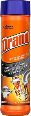 Drano Power-Granulat Rohrfrei Abflussreiniger Rohrverstopfungen Kéche Bad 500 g