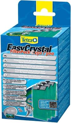 Tetra EasyCrystal Filter Pack C250/300 Filtermaterial Pads Aktivkohle 3er Pack