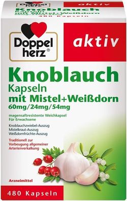 Doppelherz Knoblauch Kapseln Mistel Weißdorn Arterienverkalkung 480 Kapseln