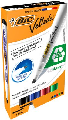 BIC 904950 Whiteboardmarker Velleda 1751 4 Stück sortiert