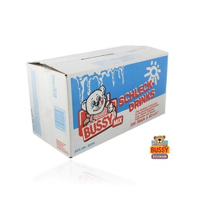 Bussy Mix Schleck Drinks Wassereis Erfrischung Cola Kirsche 200er Pack 200x40 ml