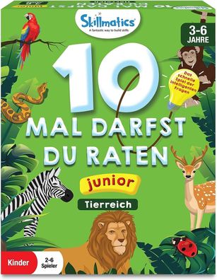 Skillmatics Kartenspiel 10 Mal darfst du raten Junior Tierreich Kinder Ratespiel