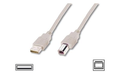 AK-300102-030-E USB Anschlusskabel, Typ A - B St/St, 3.0m, USB 2.0 geeignet, UL, be