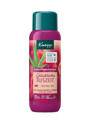 Kneipp Aroma Pflegeschaumbad Glückliche Auszeit Roter Mohn Hanf Reinigung 400 ml