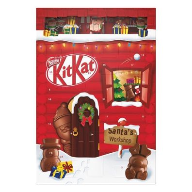 NESTLÉ KITKAT Adventskalender Weihnachtskalender 2023 Schokolade 3D-Effekt 208 g