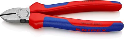 Knipex Seitenschneider schwarz atramentiert, mit Mehrkomponenten-Hüllen 180 mm