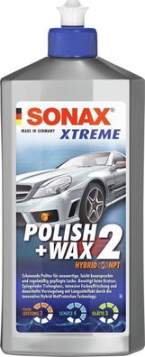 SONAX XTREME Polish+Wax 2 Schonende Politur und Wachs für neuwertige Lacke 500ml