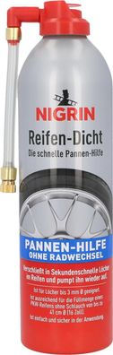 NIGRIN Reifendicht Sofortige Pannenhilfe Reifendichtmittel Löcher Reifen 500 ml