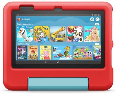 Amazon Fire 7 Kids, 17,78 cm (7"), 16 GB Flash, 2 GB RAM, FireOS, rot