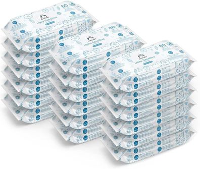 Mama Bear Ultra Sensitive Baby Feuchttücher Unparfümiert 18er Pack 1080 Tücher