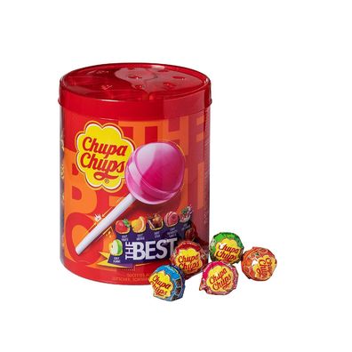 Chupa Chups Best of Lutscherdose Aufbewahrungsdose 7 Geschmack 50 Lutscher 600g