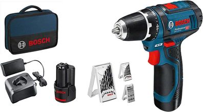 Bosch Professional 12V System Akkuschrauber GSR 12V-15 (inklusive 2x2,0 Akku)