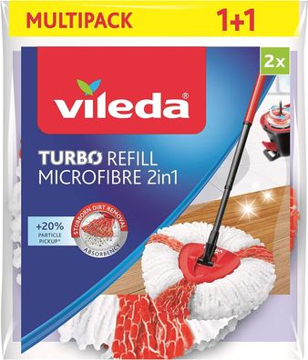 Vileda Turbo 2in1 EasyWring&Clean Ersatzkopf im Doppelpack Mopköpfe 2er Pack