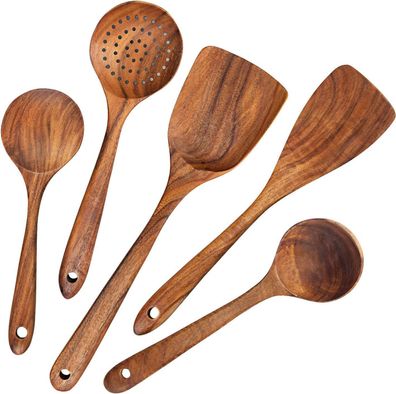 AOOSY Kéchenutensilien 5-teilig japanisches Kéchenutensilien Set aus Holz