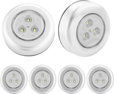 SOAIY 6er-Set Stick&Push SMD LED Touch Lampe selbstklebend Unterbauleuchte