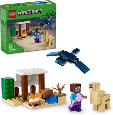 LEGO 21251 Minecraft Steves Wéstenexpedition Set zum Videospiel Gamer Spielzeug