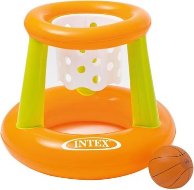 Intex Wasserspiel Floating Hoops Mehrfarbig Ø 67 x 55 cm mit inkl. Basketball