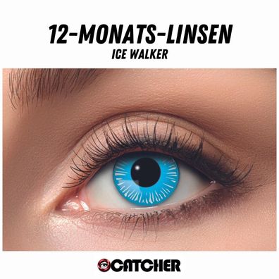 12 Monatslinse Ice Walker Blau Hellblau Motivlinse