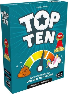 Asmodee COGD0008 Top Ten Partyspiel Gesellschaftsspiel Familienspiel Ab 12