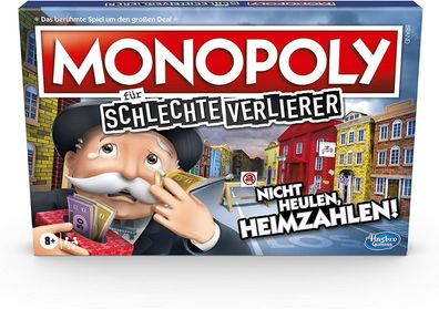 Hasbro E9972100 Monopoly fér schlechte Verlierer Brettspiel Familienspiel