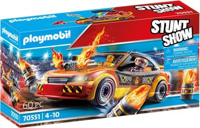 Playmobil Stuntshow 70551 Crashcar Stuntfahrzeug Crashtest Dummy Auto 60 Teile