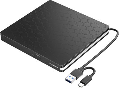 Amicool DVD Laufwerk Extern USB 3.0 Type-C CD DVD + / / / / Optisches Laufwerk