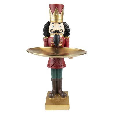 Clayre & Eef Figur Nussknacker 35 cm Rot Polyresin (Gr. 17x23x35 cm)