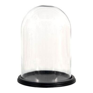 Clayre & Eef Glocke Ø 23x30 cm Holz Glas Rund (Gr. Ø 23x30 cm)