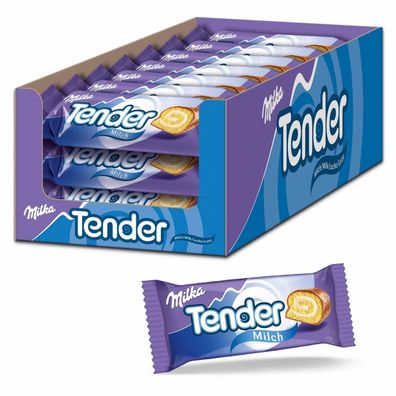 Milka Tender Milch Biskuit Rolle Milchcrèmefüllung Vollmilchschokolade 21 x 37 g