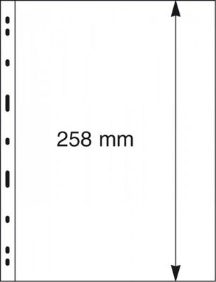 Lindner Uniplate Blätter mit 1 Streifen in Schwarz 5er Pack