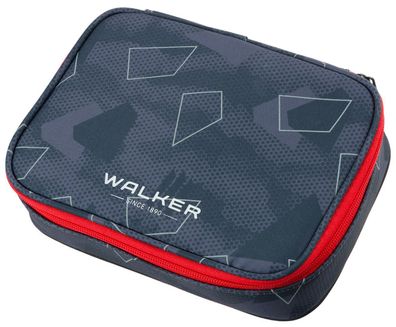 walker 49114-376 Schüleretui Wizzard XL - grey polygon, 22,5 x 6 x 16 cm, 1 Fach,