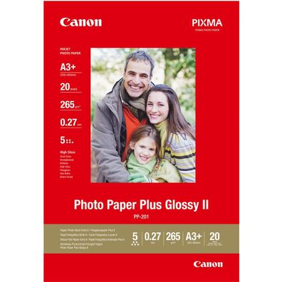 Canon 2311B021 Canon PP-201 A 3+ 20 Blatt 265 g Photo Paper Plus Glossy II