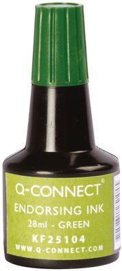 Q-Connect® KF25104 Stempelfarbe - ohne Öl, 28 ml, grün